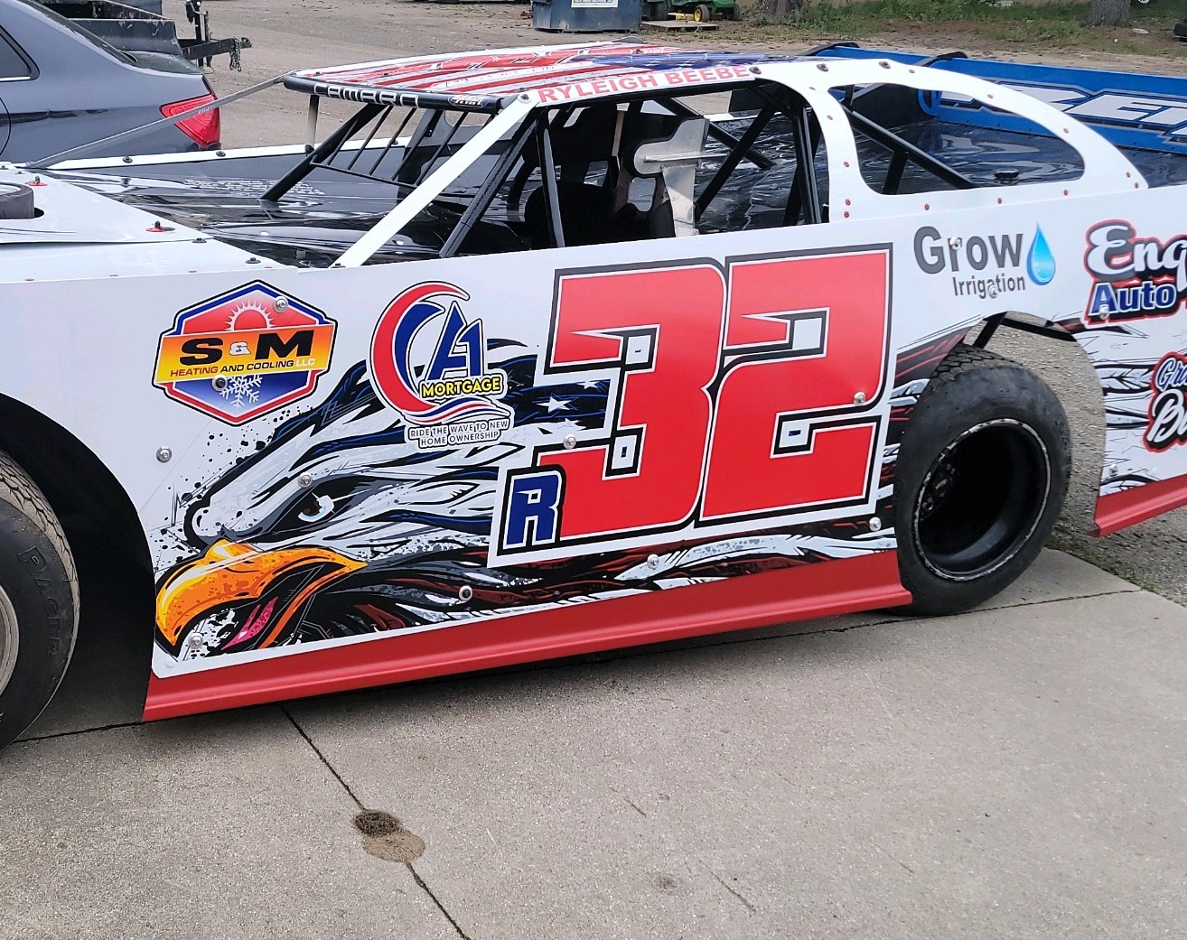 Race car vinyl wrap